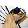 Minka Spindeltreppe Berlin in schwarz mit Buchestufen bis 309cm Geschosshöhe Ø140cm Minka Spindeltreppe Berlin in schwarz mit Buchestufen bis 309cm Geschosshöhe Ø140cm-small