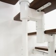 Minka Mittelholmtreppe Comfort in Buche auf Walnuss Unterkonstruktion weiß bis 312-336cm Geschösshöhe Minka Mittelholmtreppe Comfort in Buche auf Walnuss Unterkonstruktion weiß bis 312-336cm Geschösshöhe-small