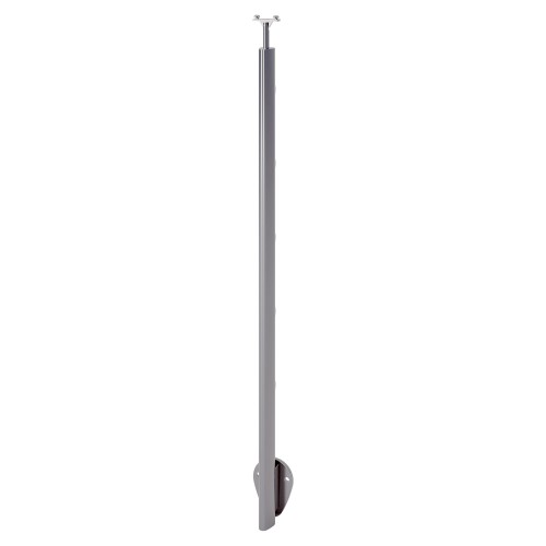 Dolle Brüstungsgeländer zur Wandmontage 1,5m Aluminium dark grey Pfosten, Stäbe und Handlauf tropfenförmig