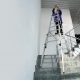 MUNK Aluminium Stehleiter treppengängig mit 4 Holmverlängerungen MUNK Aluminium Stehleiter treppengängig mit 4 Holmverlängerungen-small