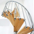 Minka Spindeltreppe Berlin in silber mit Buchestufen bis 309cm Geschosshöhe Ø120cm Minka Spindeltreppe Berlin in silber mit Buchestufen bis 309cm Geschosshöhe Ø120cm-small