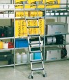 Zarges Regalleiter fahrbar Saferstep Trec LH mit 14 Stufen-small