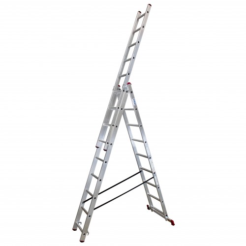 Krause Corda Aluminium-Vielzweckleiter 3x9 Sprossen