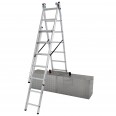 Krause Corda Mehrzweckleiter mit Treppenfunktion 3x7 Sprossen Krause Corda Mehrzweckleiter mit Treppenfunktion 3x7 Sprossen-small