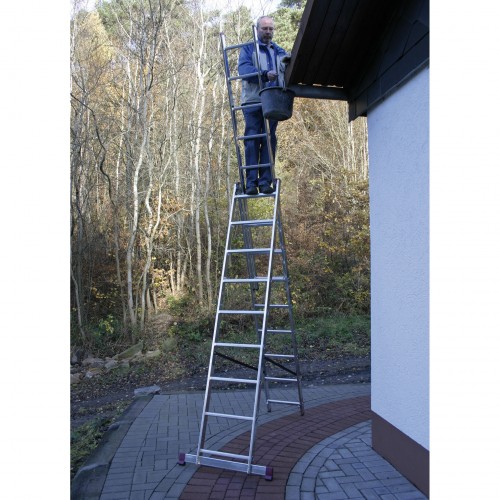 Krause Corda Aluminium-Vielzweckleiter 3x9 Sprossen