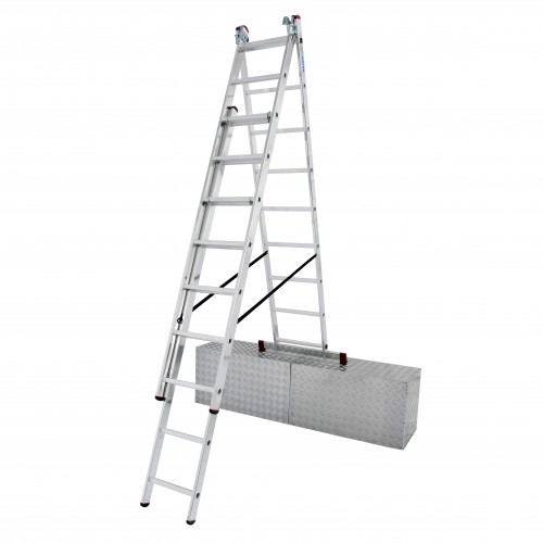 Krause Corda Mehrzweckleiter mit Treppenfunktion 3x9 Sprossen